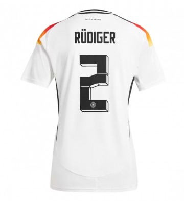 Alemania Antonio Rudiger #2 Primera Equipación Mujer Eurocopa 2024 Manga Corta